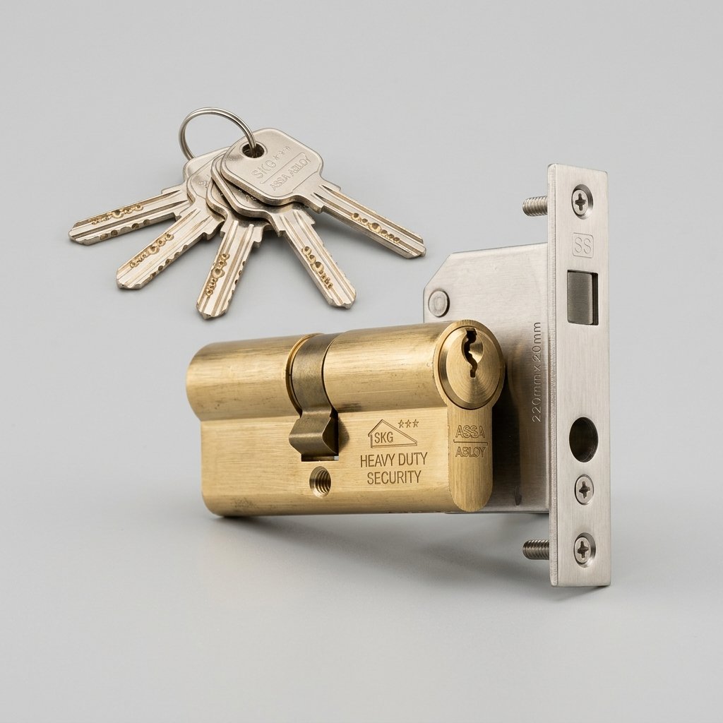 Serrure Blindée Multipoints Inox avec Cylindre Européen de Sécurité